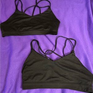 Old Navy Black Sports Bra with Strappy Design